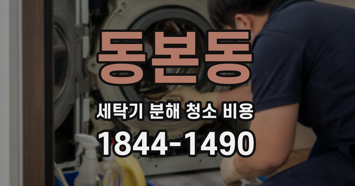 동본동 세탁기 분해 청소 비용