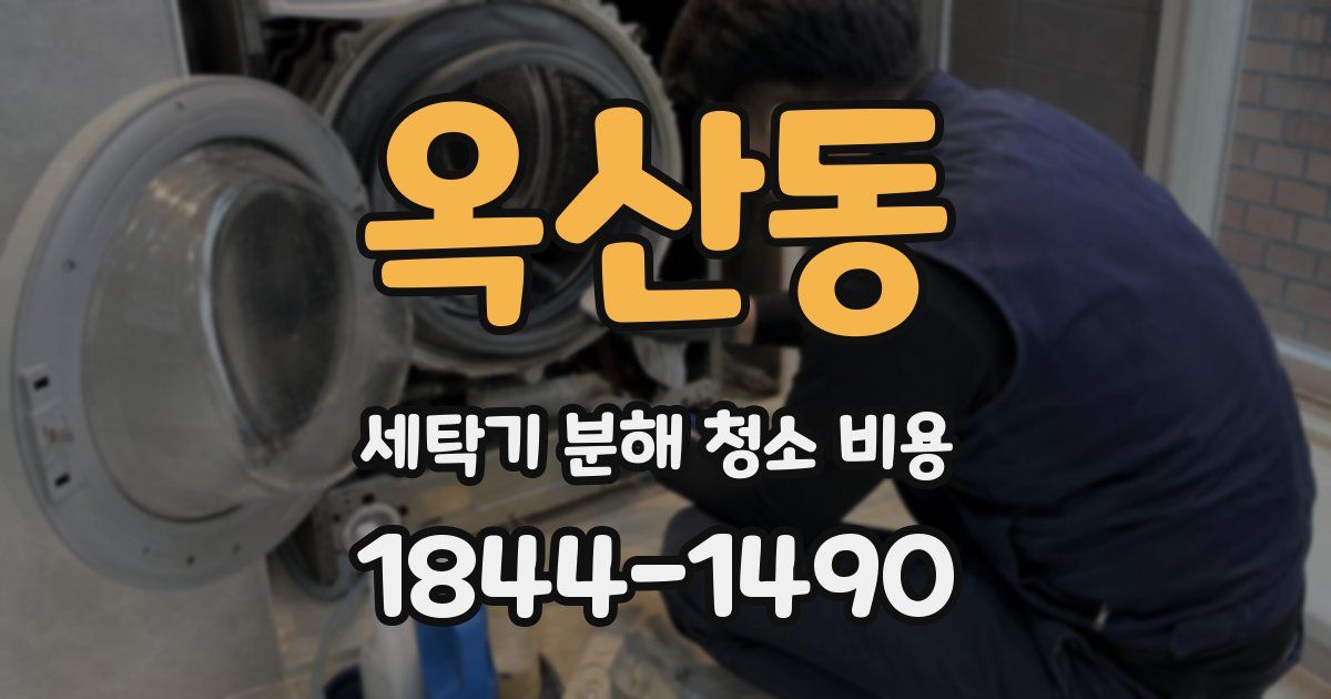 옥산동 세탁기 분해 청소 비용