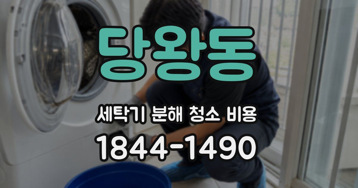 당왕동 세탁기 분해 청소 비용