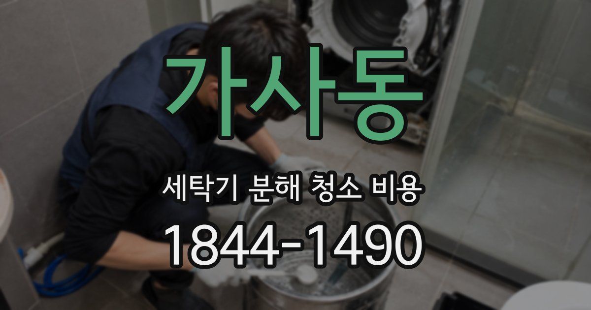가사동 세탁기 분해 청소 비용