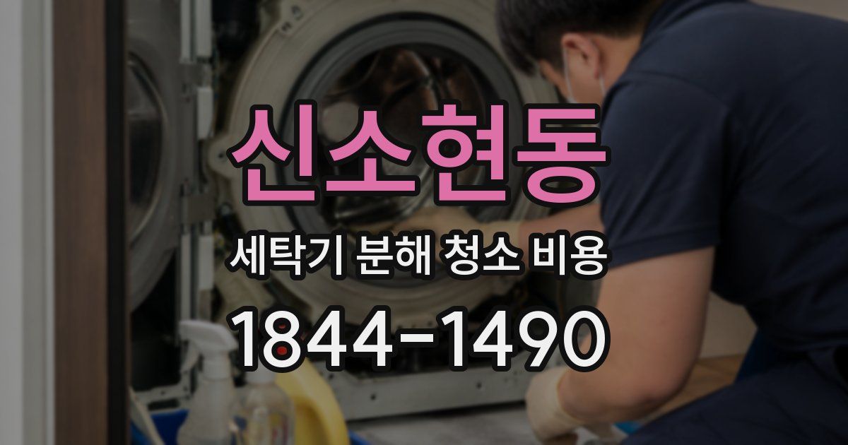 신소현동 세탁기 분해 청소 비용