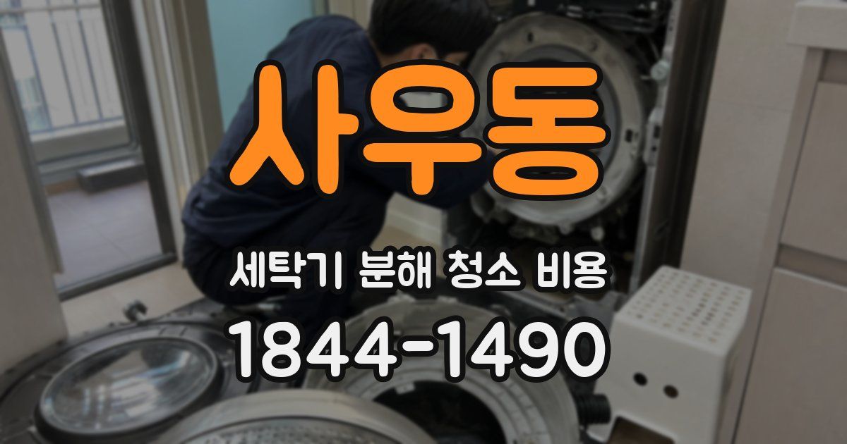 사우동 세탁기 분해 청소 비용