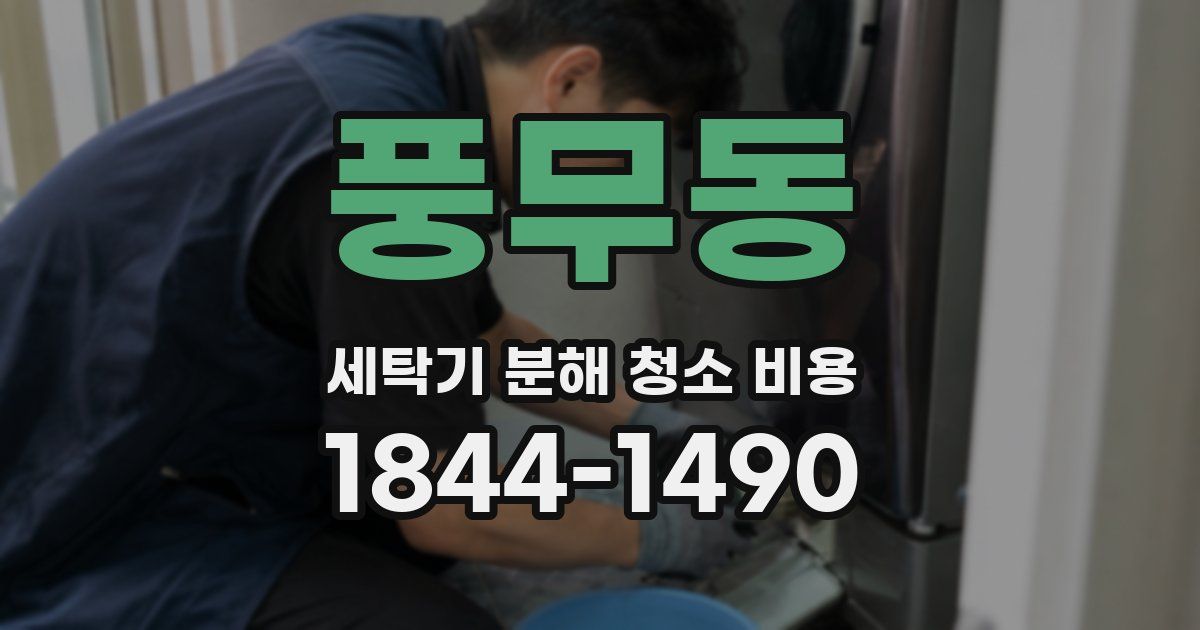 풍무동 세탁기 분해 청소 비용
