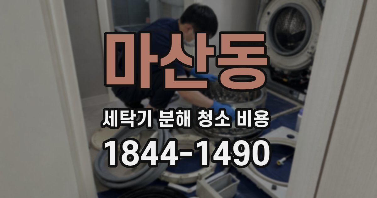 마산동 세탁기 분해 청소 비용