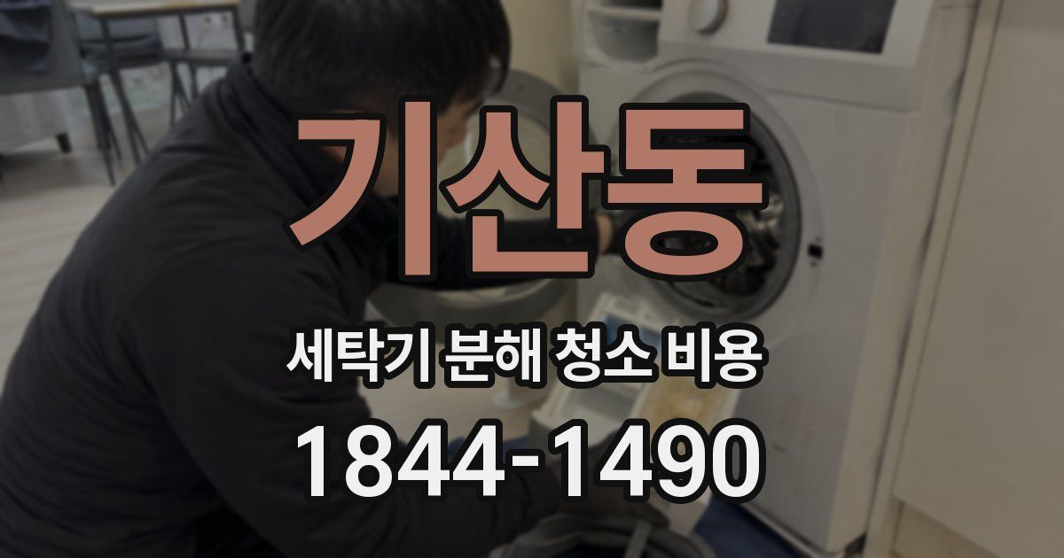 기산동 세탁기 분해 청소 비용