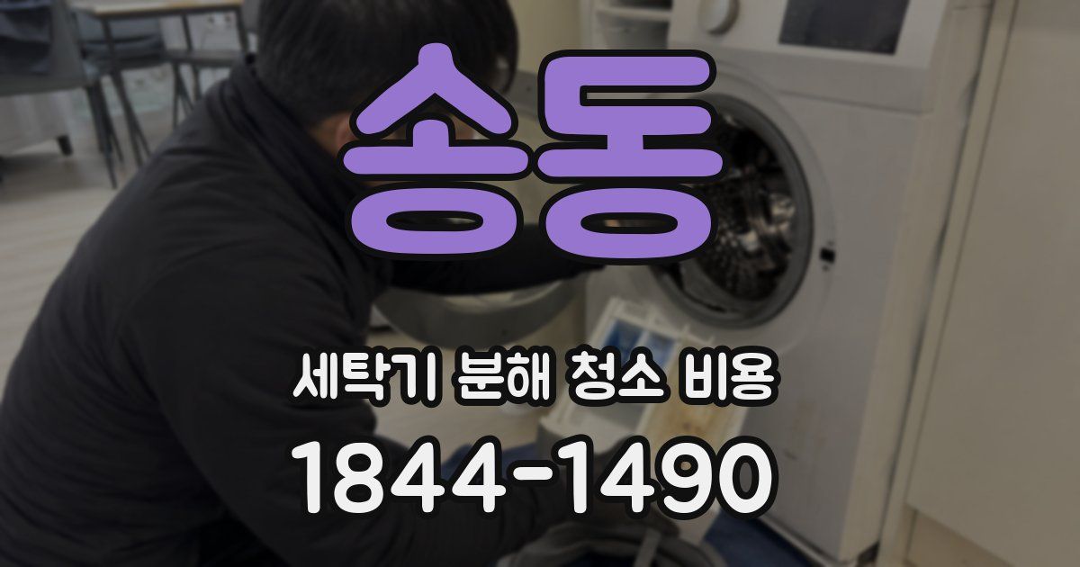 송동 세탁기 분해 청소 비용