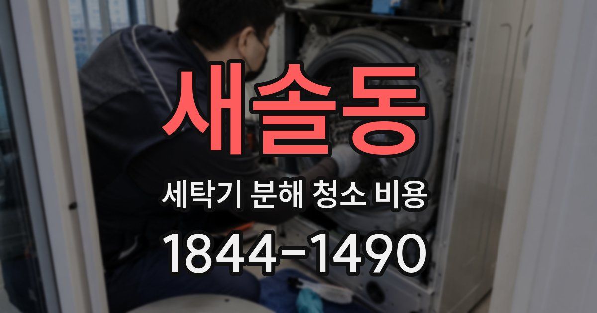 새솔동 세탁기 분해 청소 비용
