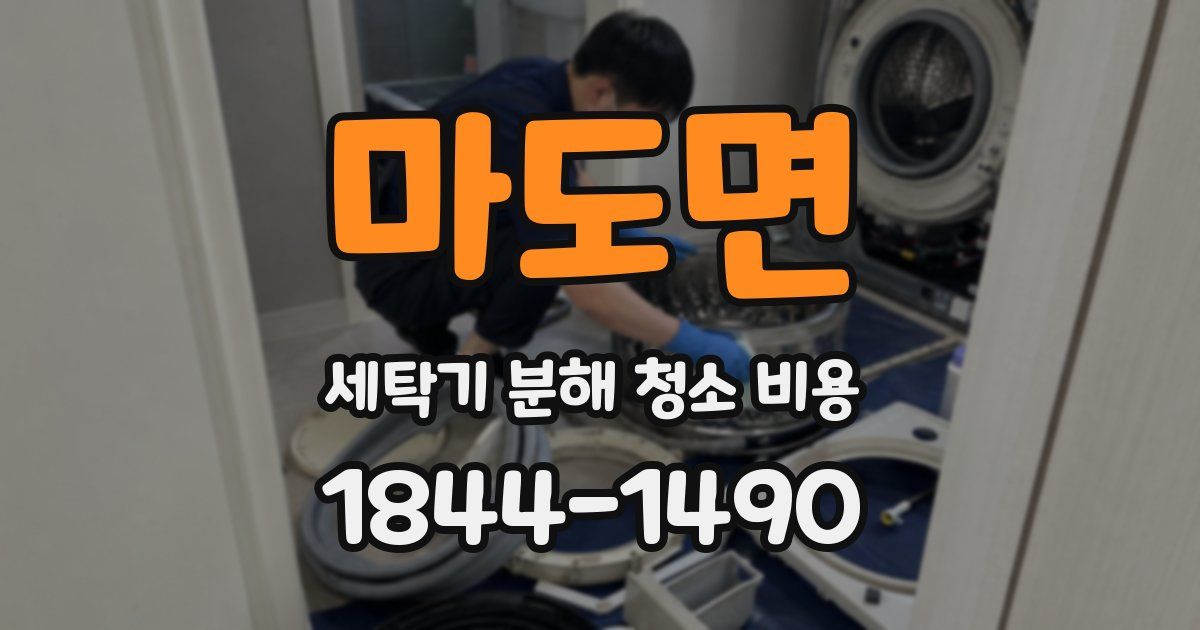 마도면 세탁기 분해 청소 비용