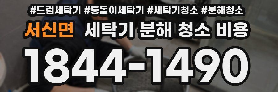 서신면 세탁기 분해 청소 비용