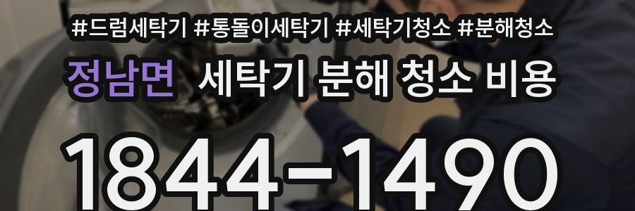 정남면 세탁기 분해 청소 비용