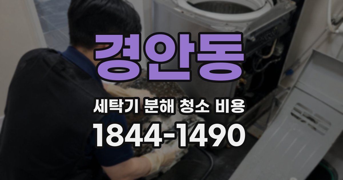 경안동 세탁기 분해 청소 비용