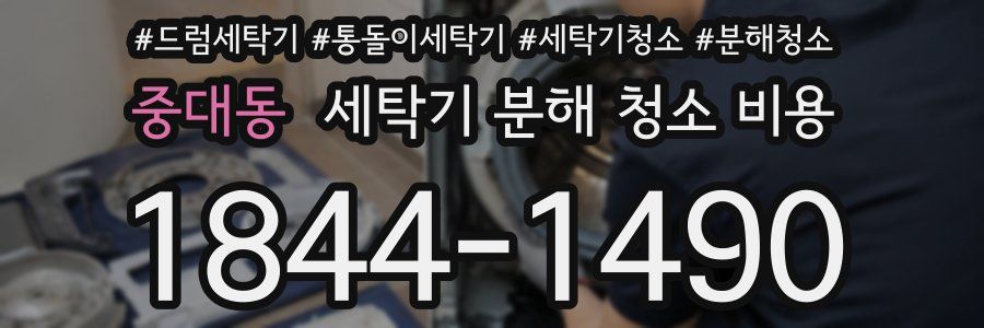 중대동 세탁기 분해 청소 비용