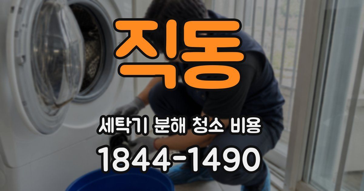직동 세탁기 분해 청소 비용