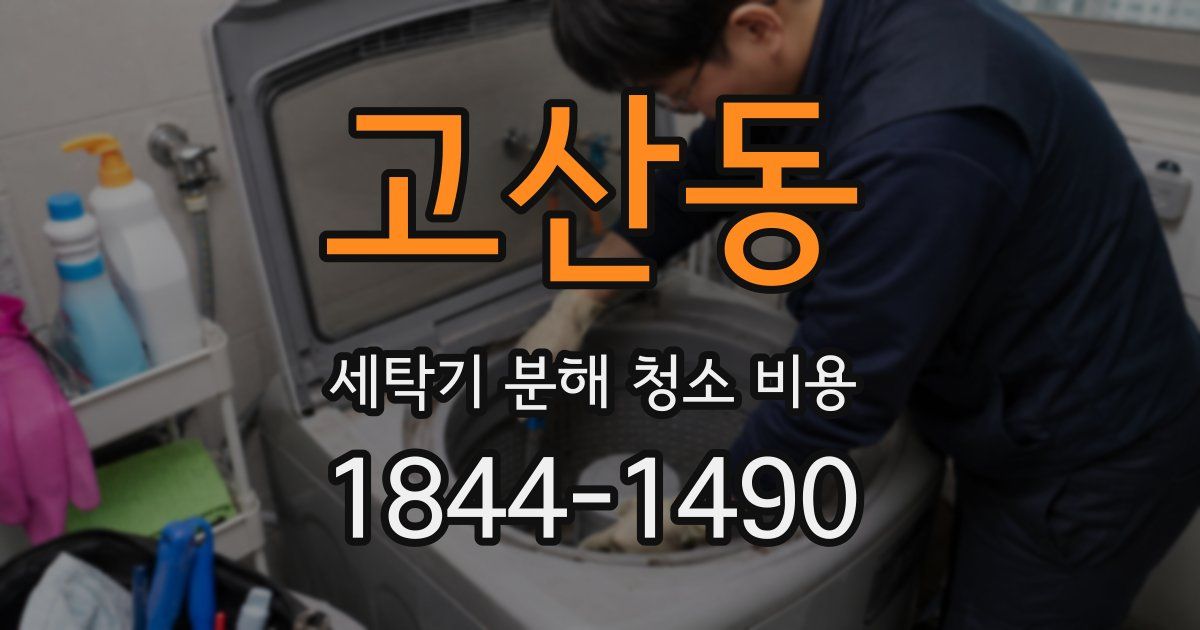 고산동 세탁기 분해 청소 비용