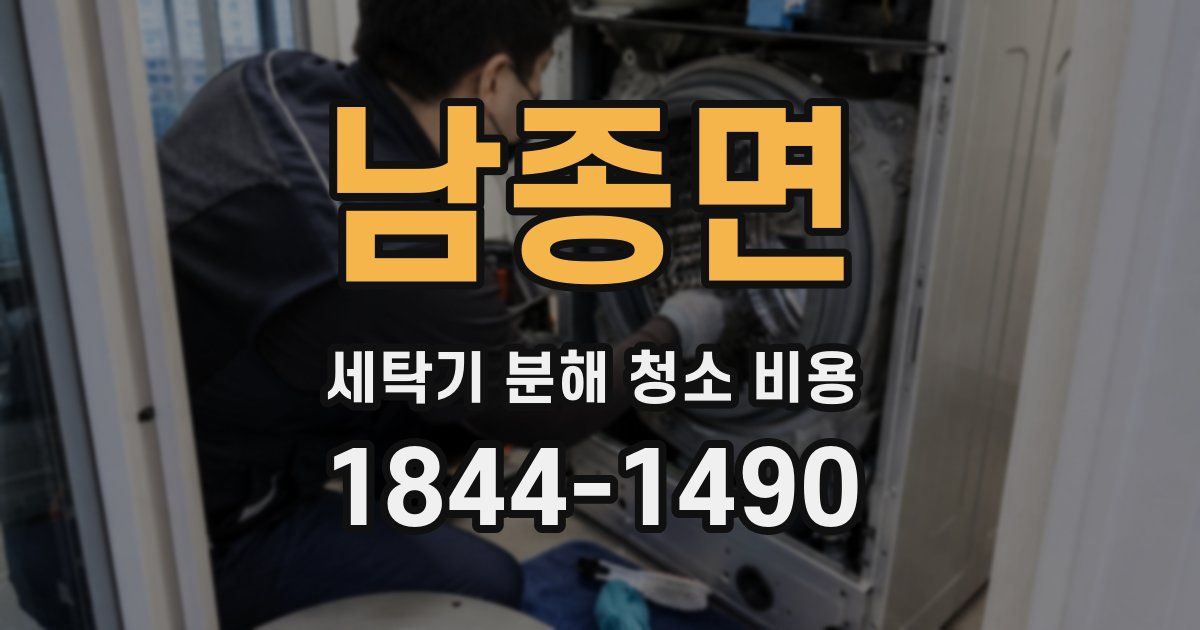 남종면 세탁기 분해 청소 비용