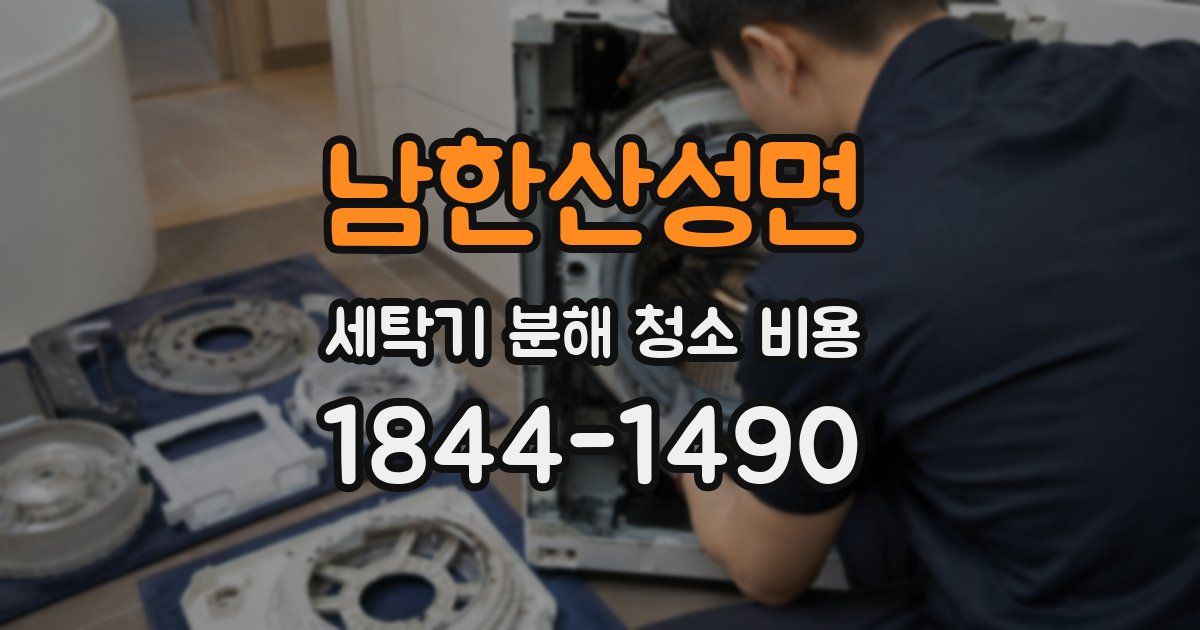 남한산성면 세탁기 분해 청소 비용