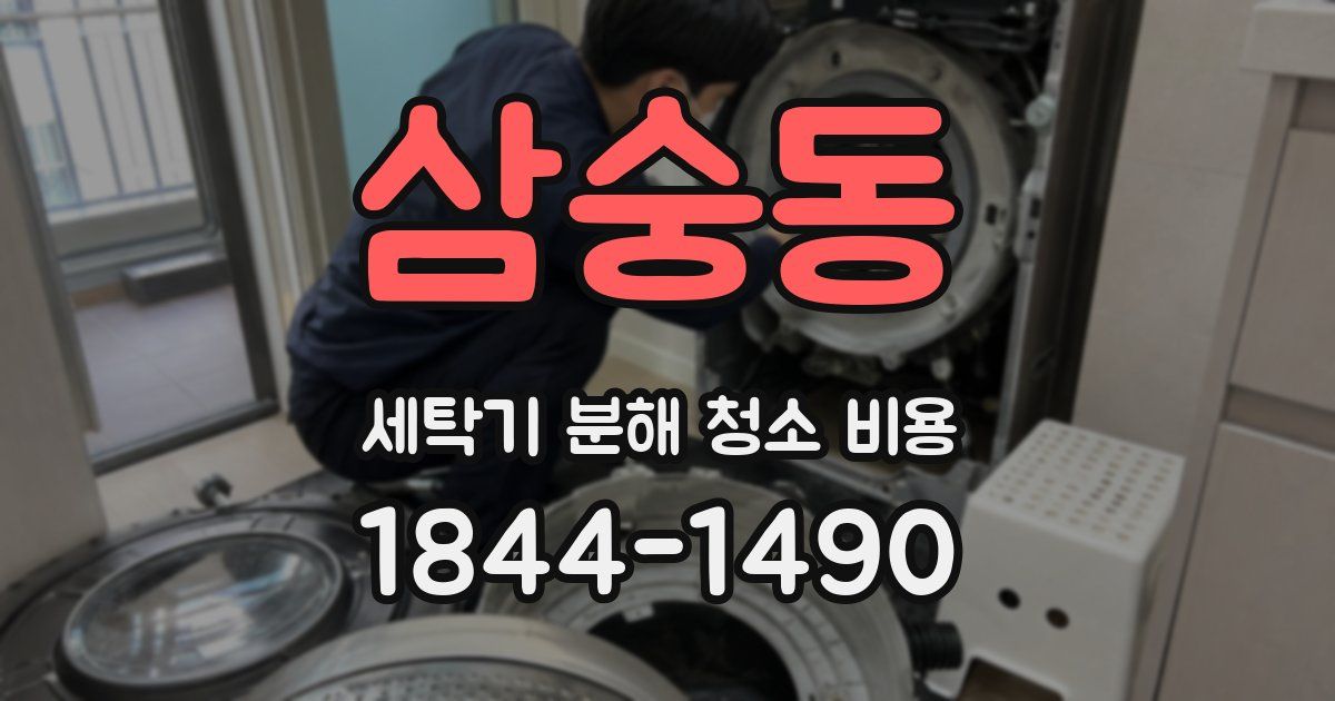 삼숭동 세탁기 분해 청소 비용