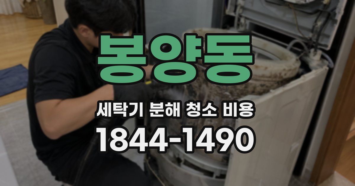 봉양동 세탁기 분해 청소 비용