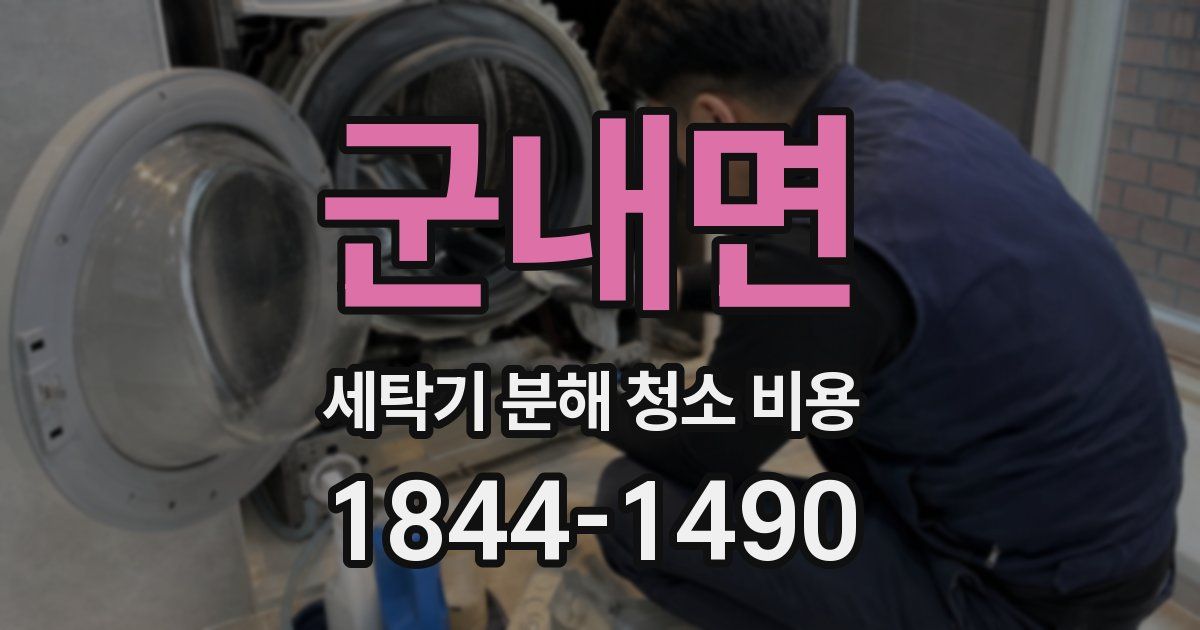 군내면 세탁기 분해 청소 비용