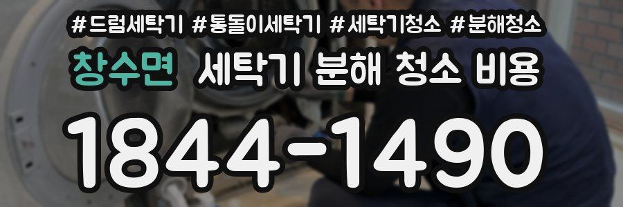 창수면 세탁기 분해 청소 비용