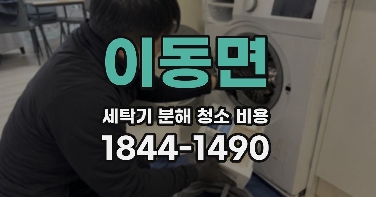 이동면 세탁기 분해 청소 비용