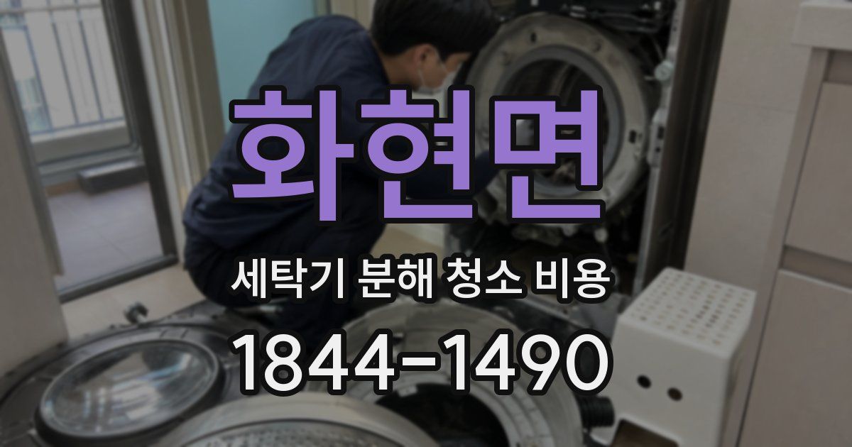 화현면 세탁기 분해 청소 비용