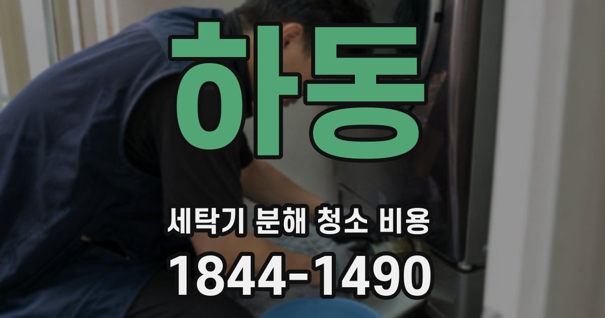 하동 세탁기 분해 청소 비용