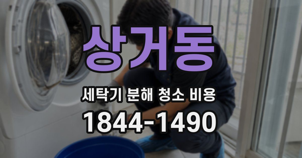 상거동 세탁기 분해 청소 비용