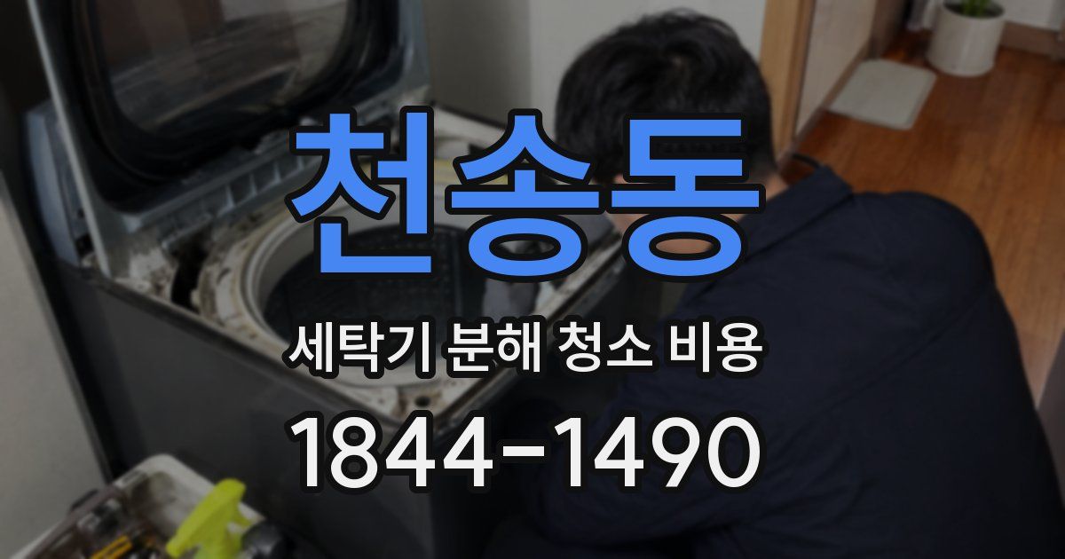 천송동 세탁기 분해 청소 비용