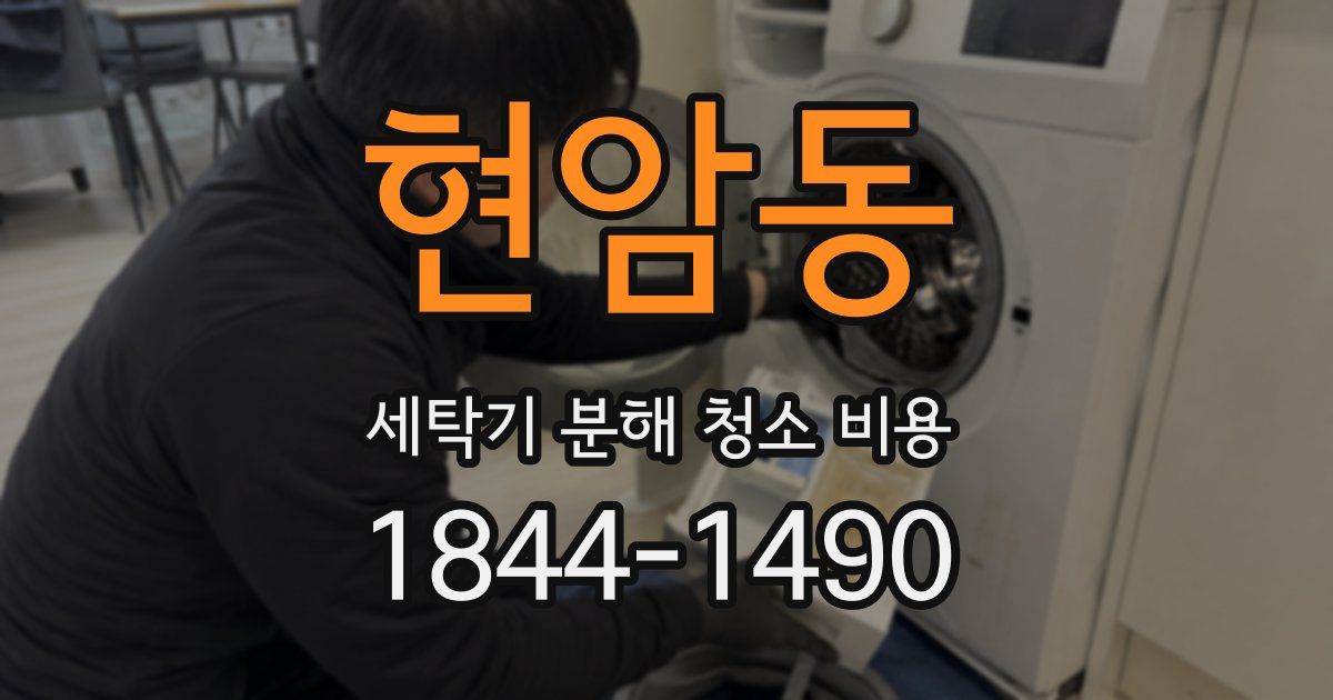 현암동 세탁기 분해 청소 비용