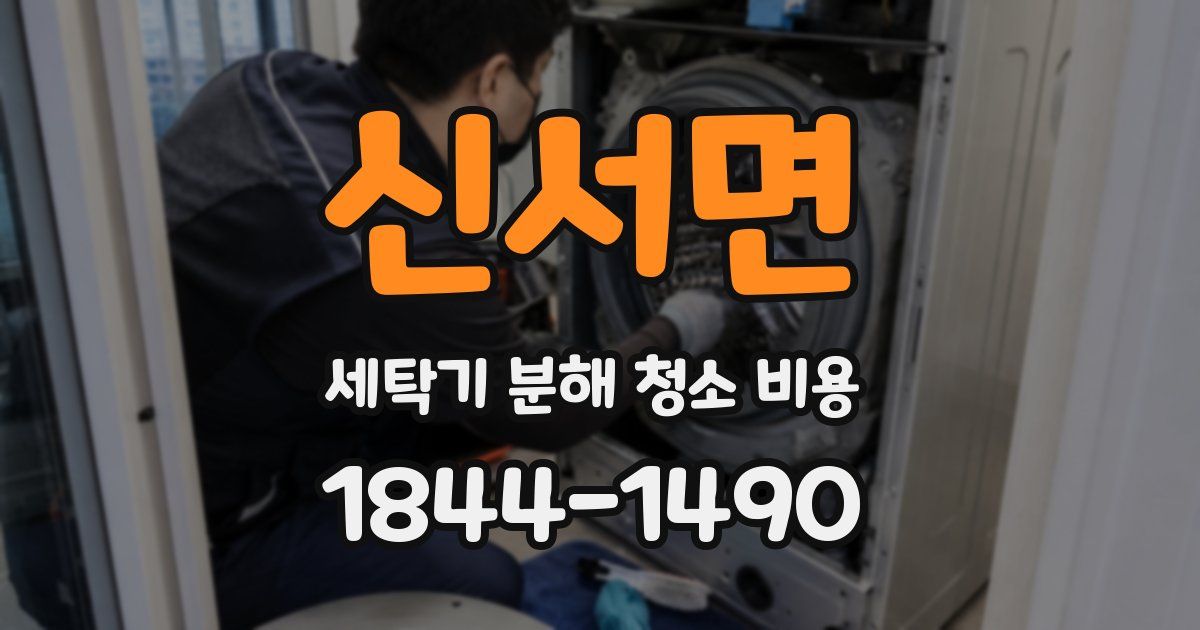 신서면 세탁기 분해 청소 비용