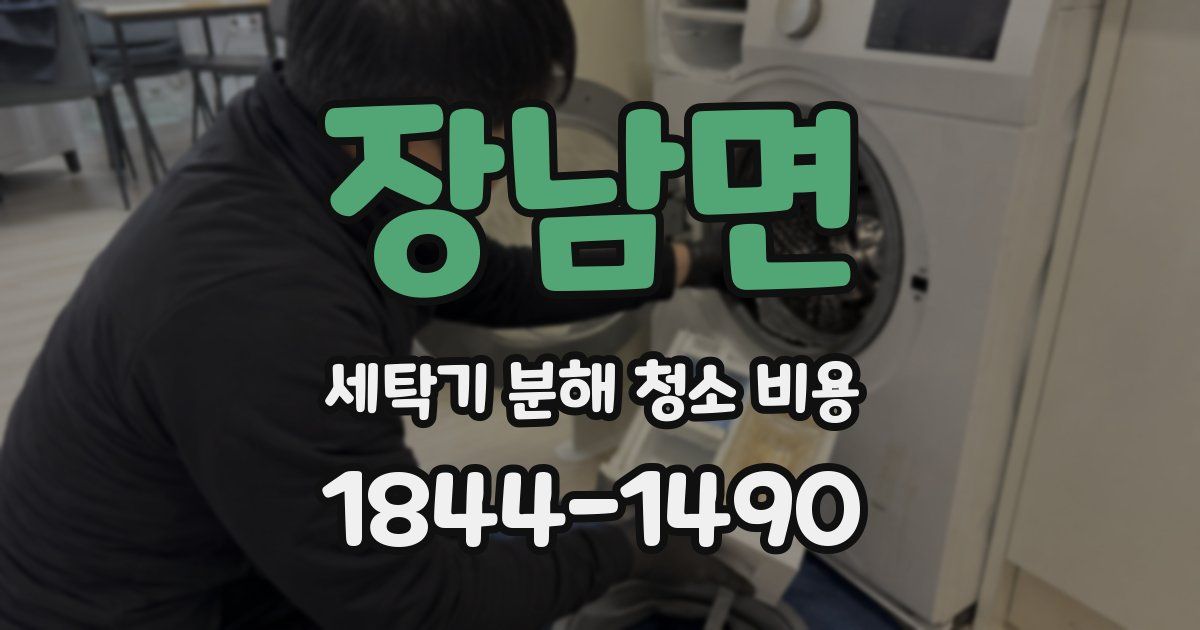 장남면 세탁기 분해 청소 비용