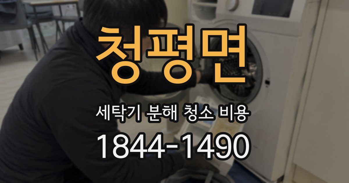 청평면 세탁기 분해 청소 비용