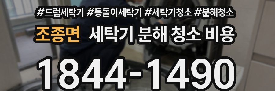 조종면 세탁기 분해 청소 비용