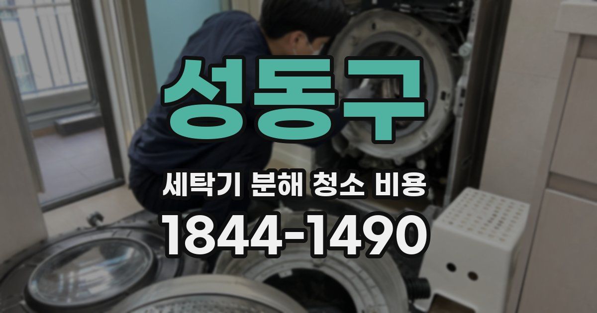 성동구 세탁기 분해 청소 비용