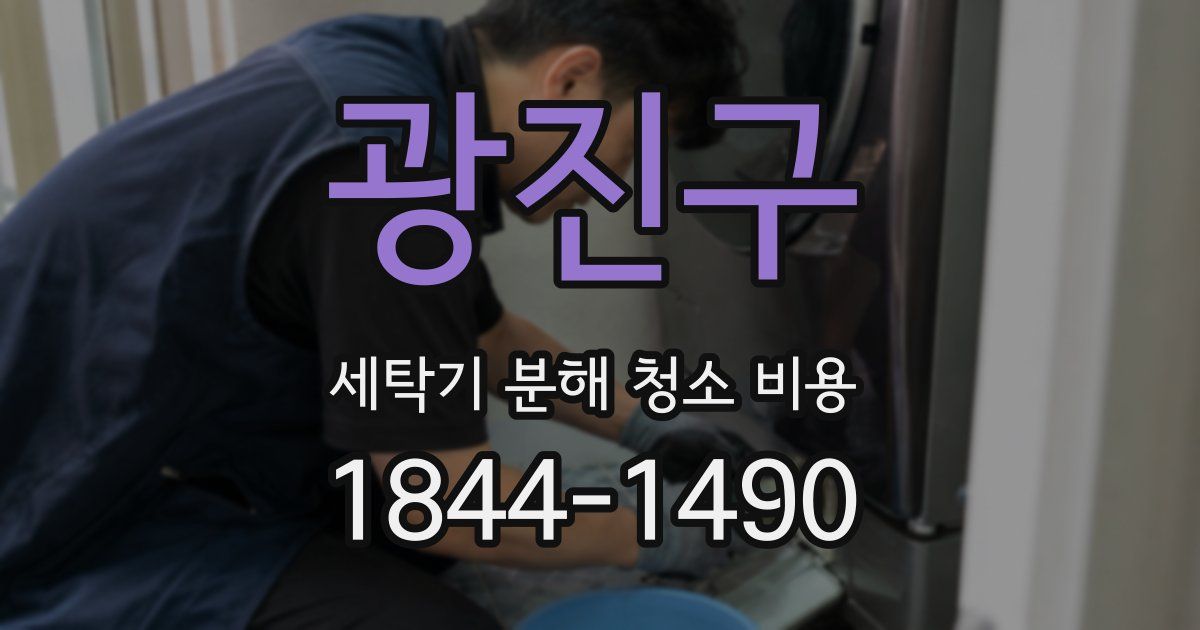 광진구 세탁기 분해 청소 비용