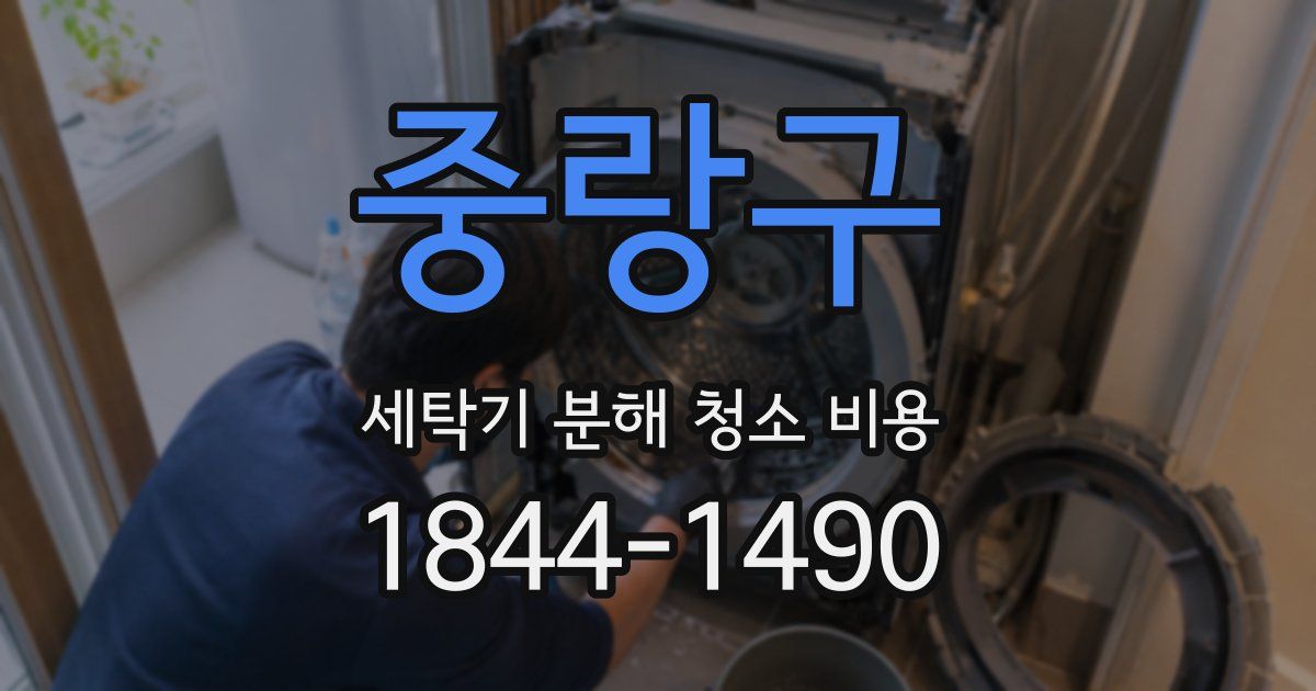 중랑구 세탁기 분해 청소 비용