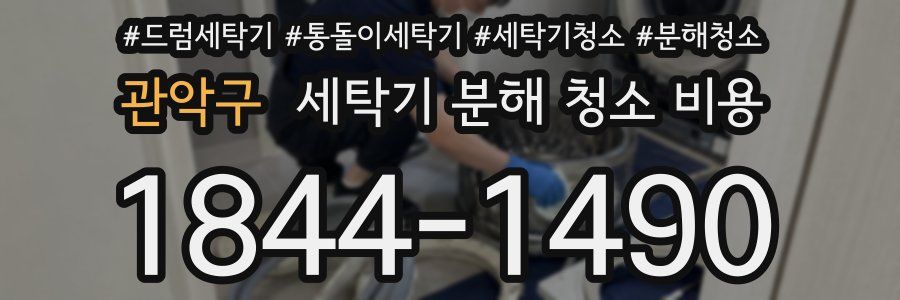 관악구 세탁기 분해 청소 비용