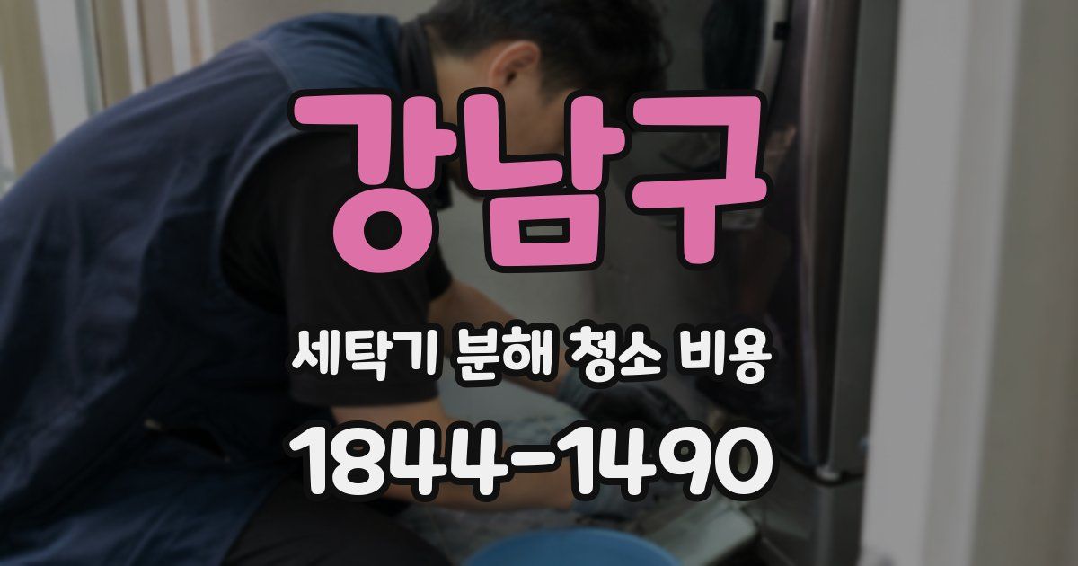 강남구 세탁기 분해 청소 비용