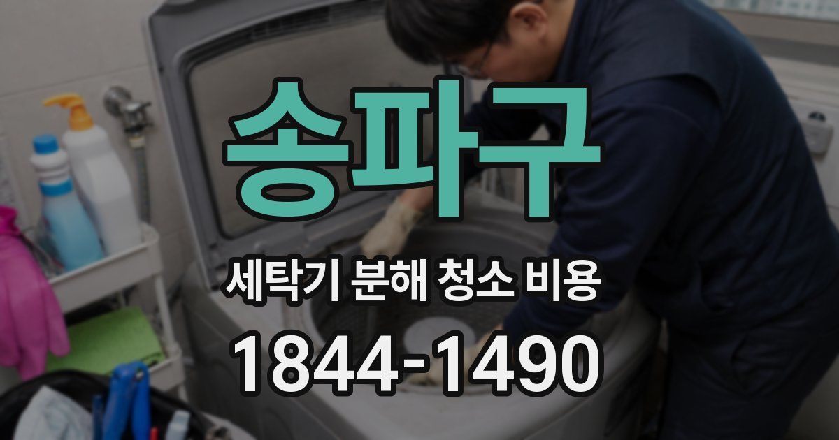 송파구 세탁기 분해 청소 비용