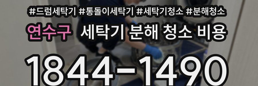 연수구 세탁기 분해 청소 비용