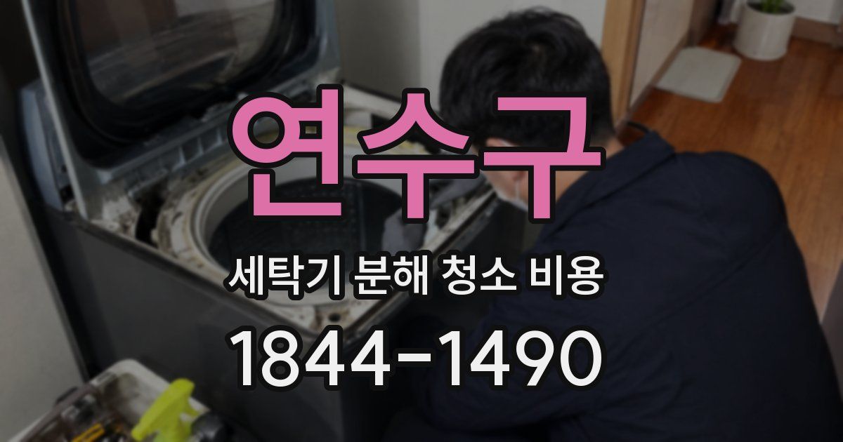 연수구 세탁기 분해 청소 비용