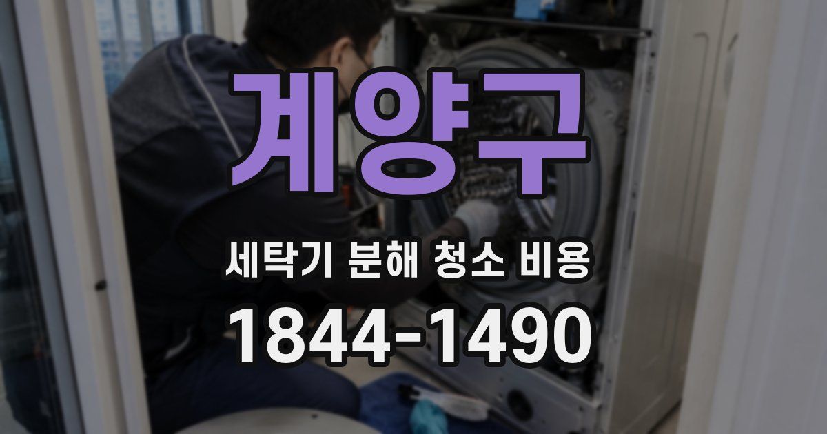 계양구 세탁기 분해 청소 비용