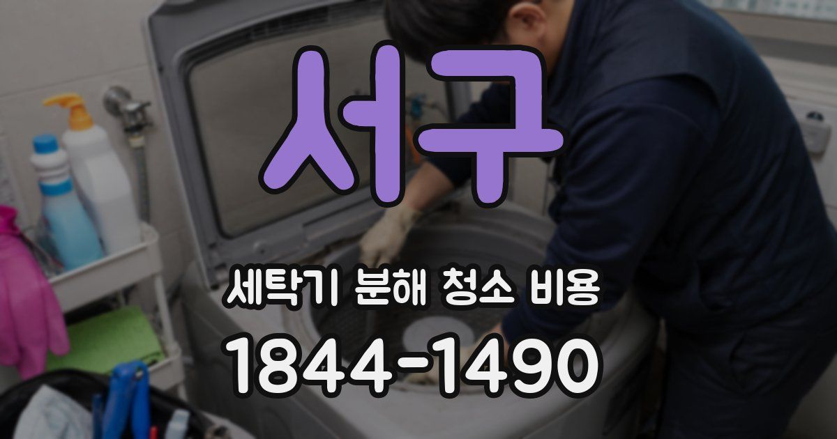서구 세탁기 분해 청소 비용