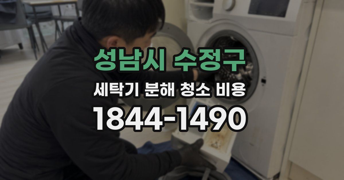 성남시 수정구 세탁기 분해 청소 비용