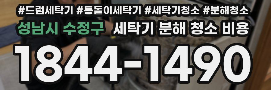 성남시 수정구 세탁기 분해 청소 비용