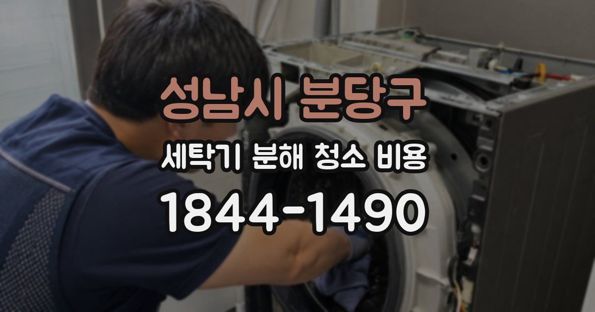 성남시 분당구 세탁기 분해 청소 비용