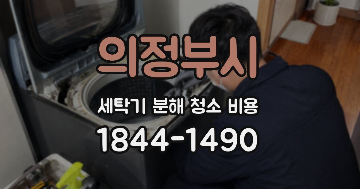의정부시 세탁기 분해 청소 비용
