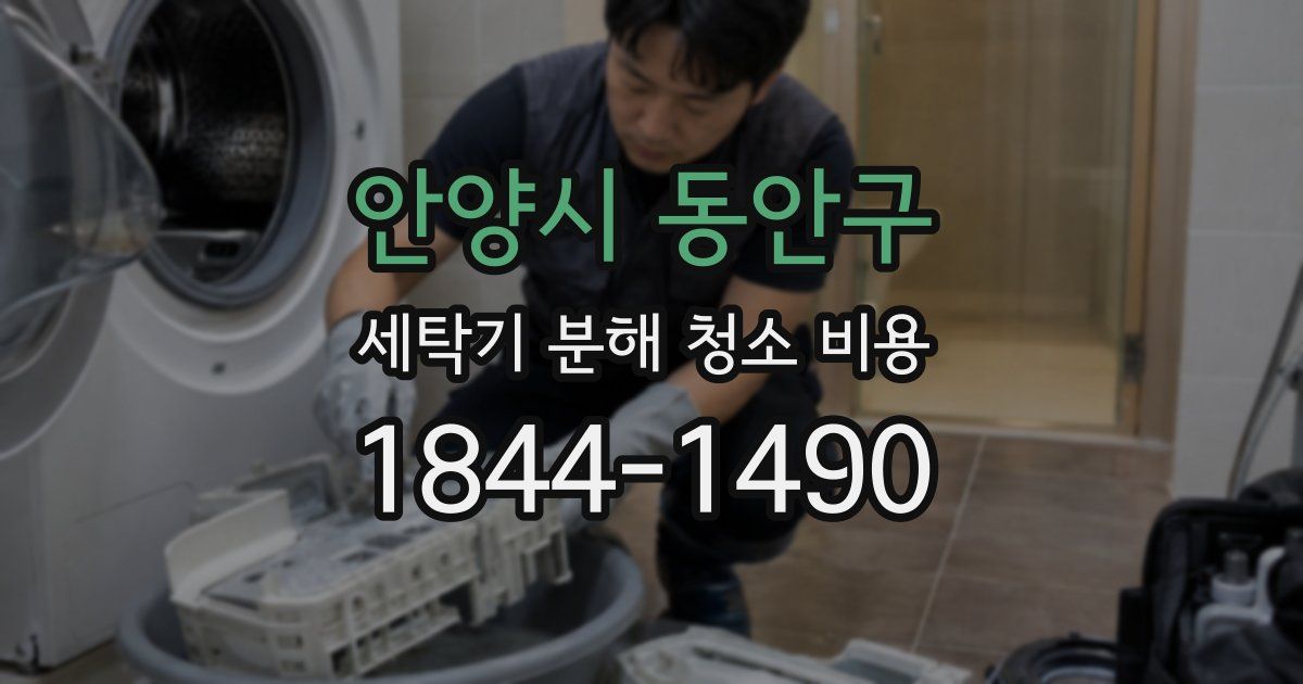 안양시 동안구 세탁기 분해 청소 비용