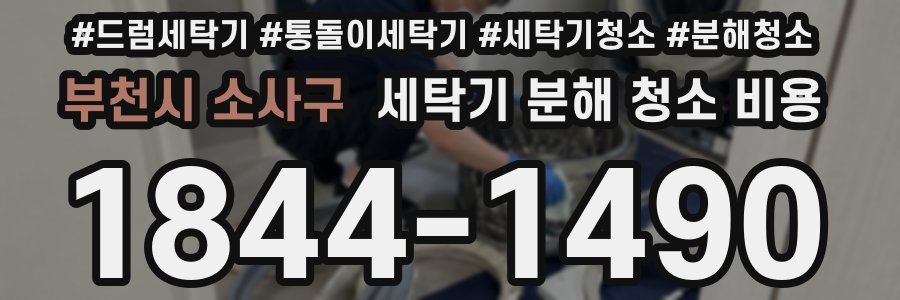 부천시 소사구 세탁기 분해 청소 비용